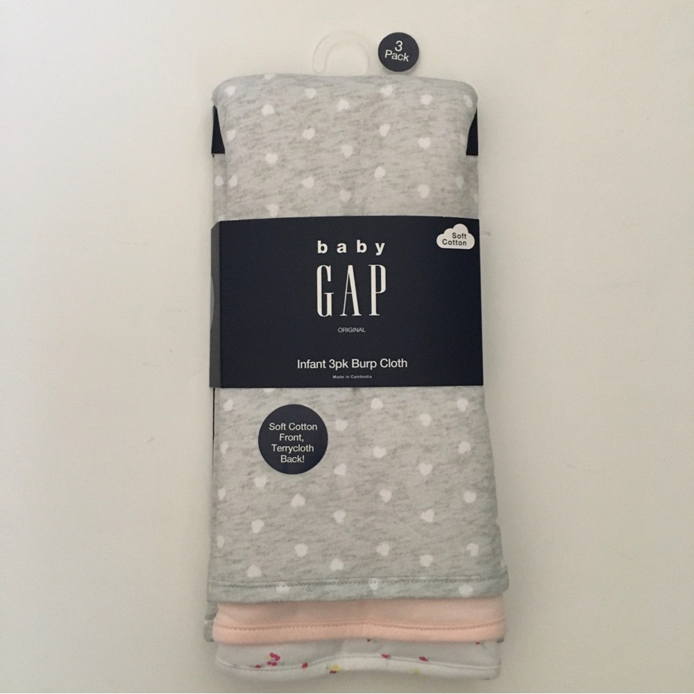 Baby Burp Cloths Set of 3 Soft and Absorbent NEW | Baby Gap